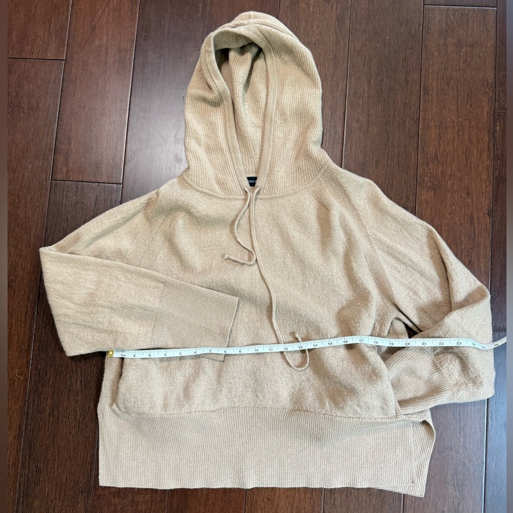 Paka Beige Hooded Wool Sweater